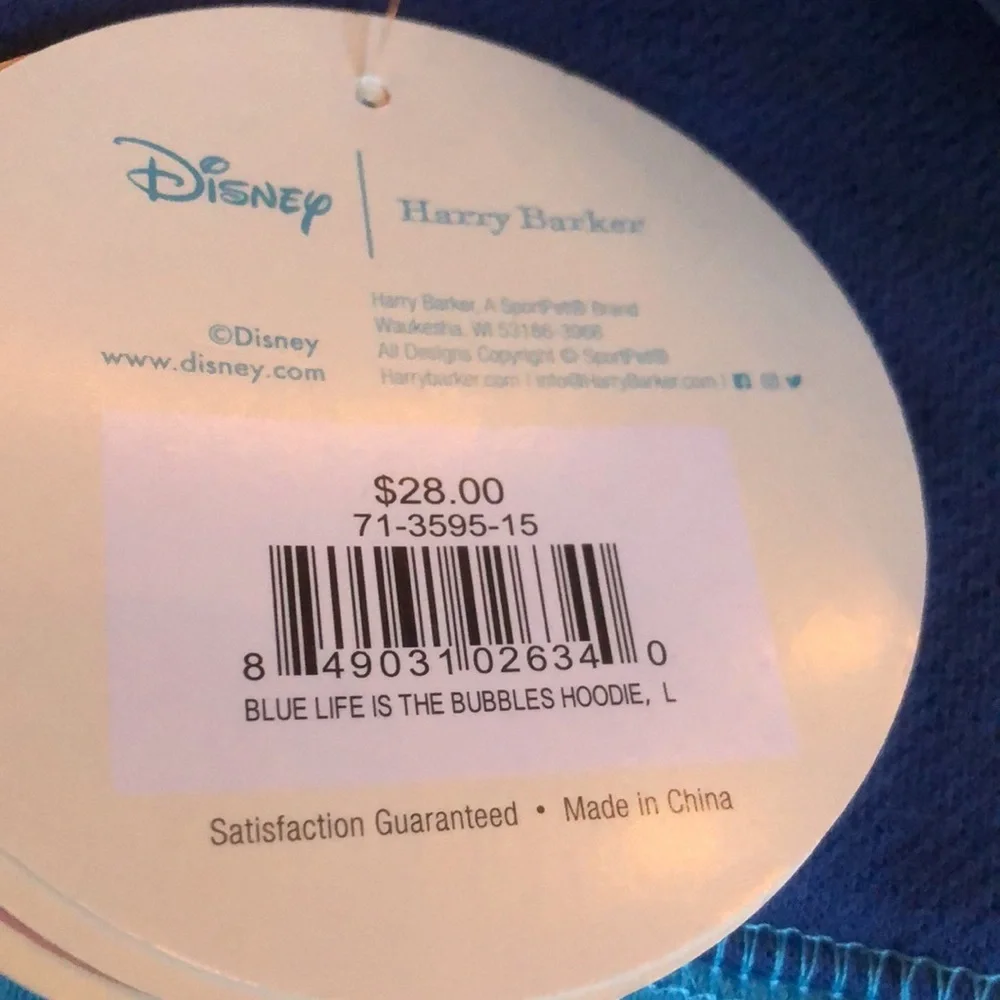Disney Little Mermaid Harry Barker Hoodie & t-shirt L